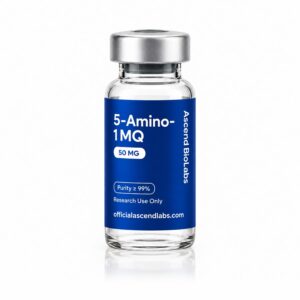 5-Amino-1MQ research peptide vial by Ascend Bio Labs – officialascendlabs.com