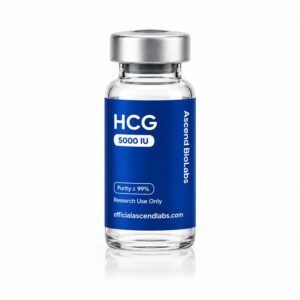 HCG research peptide vial by Ascend Bio Labs – officialascendlabs.com