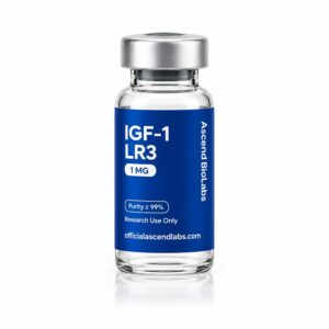 IGF-1 LR3 research peptide vial by Ascend Bio Labs – officialascendlabs.com