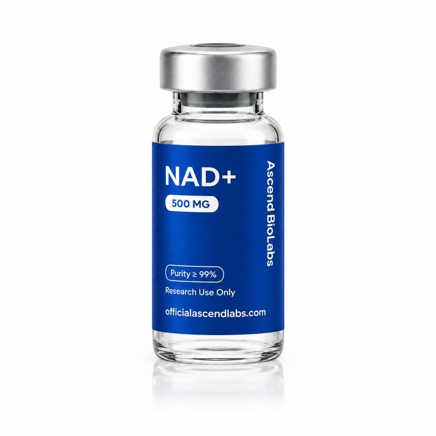 NAD+ research peptide vial by Ascend Bio Labs – officialascendlabs.com